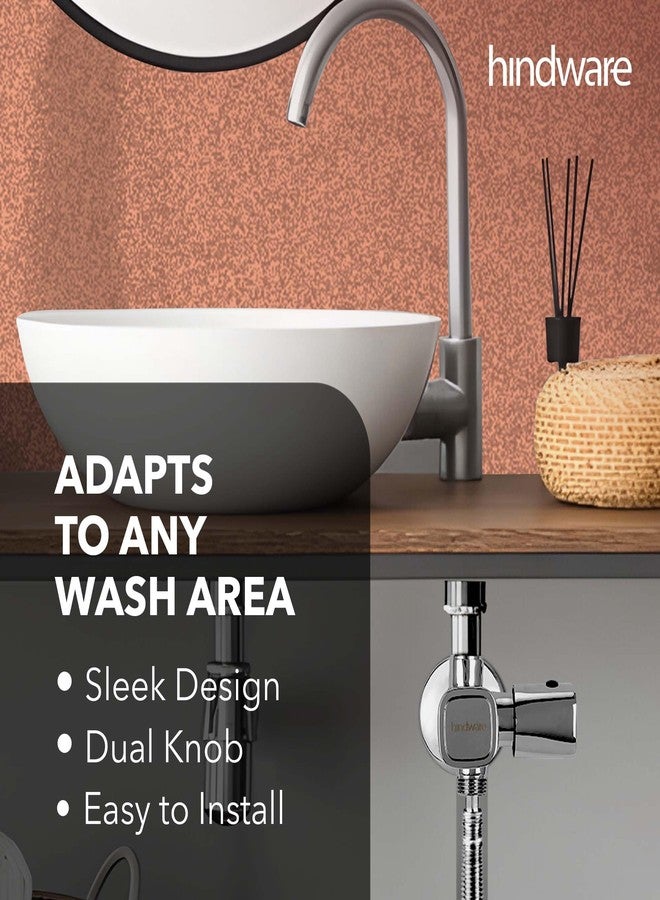 Hindware F740006CP Dove 2 Way Angle Valve, Stop Cock, Brass with Chrome Finish - Image 4